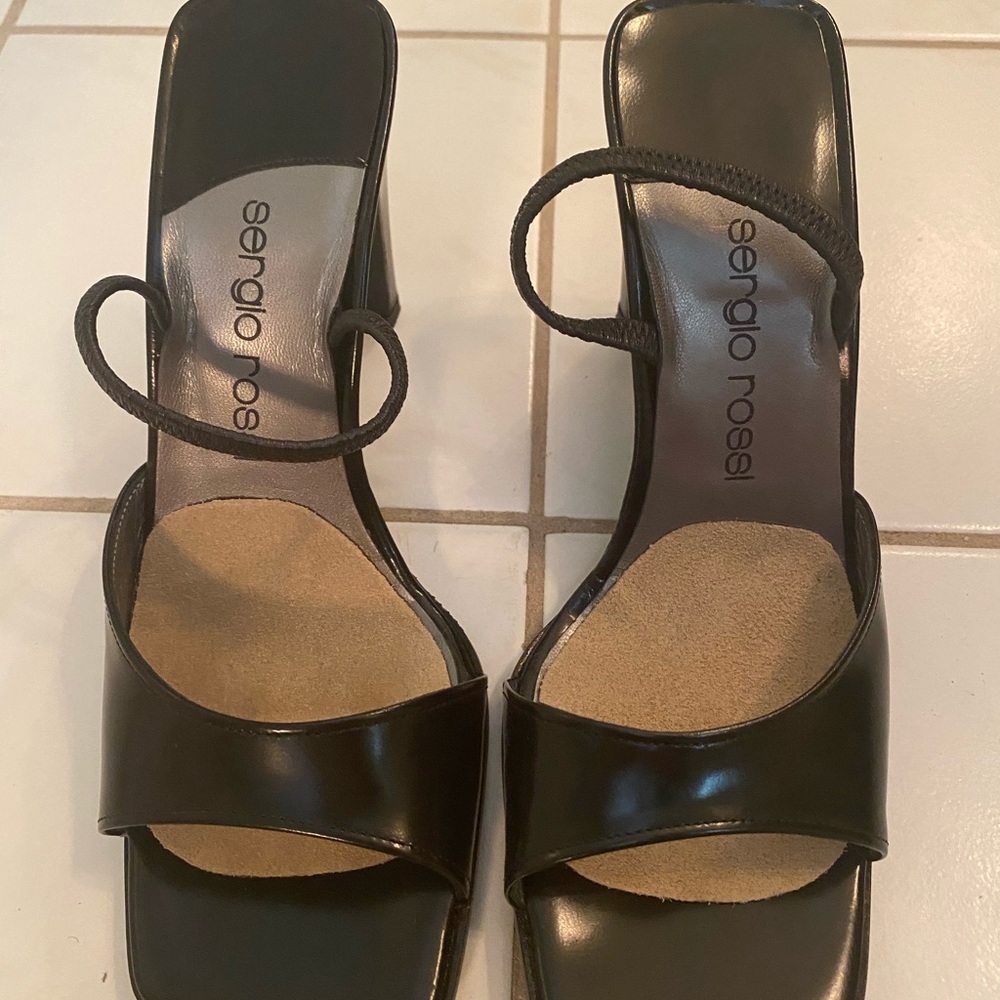 Sergio Rossi Square Toe Sandals